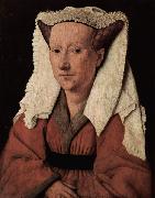 Jan Van Eyck Portrait of Margarete van Eyck oil on canvas